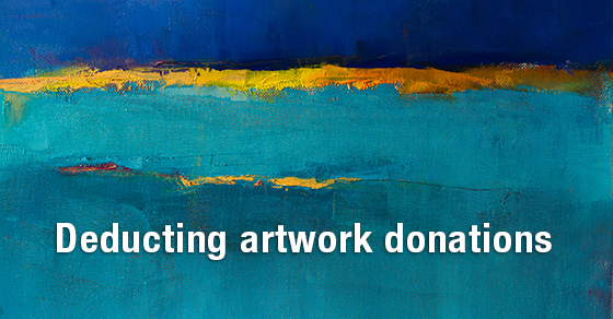 The tax deduction of donating artwork to charity
