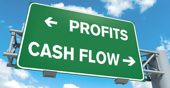 Don’t assume a profitable company has cash flow