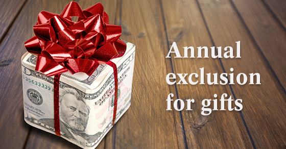 Tax planning with the gift tax annual exclusion