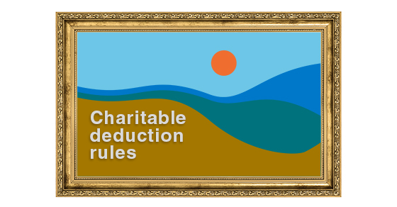 Tax rules when donating artwork to charity